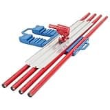 Bull Float Magnesium Concrete Float, 36 x 8" Round End Concrete Float Tool Cement Tool, Concrete Kit Bull Float with 4 Float Handle Bracket Concrete Tools Finishing（RED）