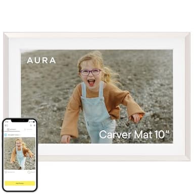 Aura Carver 10.1" WiFi Digital Picture Frame | The Best Digital Frame for Gifting | Text Photos Directly to Your Frame from Anywhere | Free Unlimited Storage | No Subscription Fees, No Ads