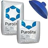 Purolite C100E High Capacity Water Softener Refill Kit - 1.5 cu ft (48k) with funnel