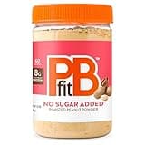 PBfit No Sugar Added Peanut Butter Powder, Powdered Peanut Butter Spread from Real Roasted Peanuts, 8g Protein, Made with Erythritol and Monk Fruit, 13 Ounce (Pack of 1)