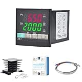 PID Temperature Controller Kit, CNAODUN 100-240 VAC Voltage with 40DA Solid State Relay，K Type Thermocouple Probe and Heat Sink