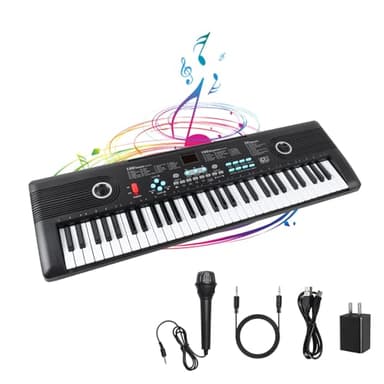 61 Keys Keyboard Piano, Electronic Digital Piano with Built-in Speaker Microphone, Portable Keyboard Gift Teaching for Beginners, Electric Piano for Kids, Birthday Gift for Children