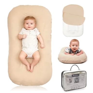 Meindoovm Infant Support Cushion - Snuggle Cozy Me Infant Support Cushion for Newborns | Breathable & Soft, Portable Awake-Time Pad, Essential Baby Gift (Lounger Cover Included)