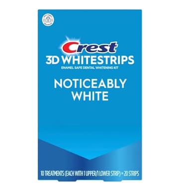 Crest 3D Whitestrips, Noticeably White, Teeth Whitening Strip Kit, 20 Strips (10 Count Pack)