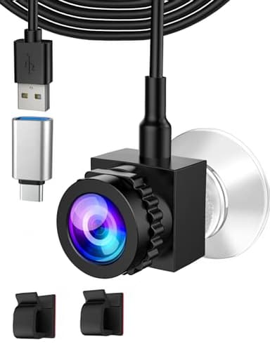 Poeubmo Eye Contact Webcam with Microphone 1080P Middle Screen Camera USB C/A for Center Cam PC and Laptop (Webcam 1080P)