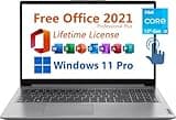 Lenovo 15.6" Business Laptop, Free Microsoft Office 2021 with Lifetime License, FHD Touchscreen Display, Intel 6-Core i3-1215U Upto 4.4 GHz, 16GB RAM, 512GB SSD, WiFi 6, 7 Hrs Battery, Windows 11 Pro