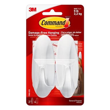 Command™ Large Designer Hooks, 2 Pack 17083-2OFESBU