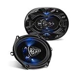 BOSS Audio Systems BE5768 Rage Series 5 x 7 Car Door Speakers - 300 Watts Max (per Pair), Coaxial, 4 Way, Full Range, 4 Ohms, Sold in Pairs, Bocinas para Carro