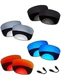 OOWLIT 4 Pairs Replacement Sunglass Lenses & Nose Pads Compatible with Oakley Split Shot OO9416 Polarized