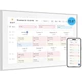 15.6 inch Smart WiFi Digital Calendar & Chore Chart, 1920x1080 FHD IPS Touch Screen Display for Family Planner, Smart Light Sensor, Wall-Mounted, Share Moments Instantly from Anywhere