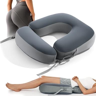 HOMBYS Adjustable BBL Pillow After Surgery with Lumbar Support, Brazilian Butt Lift Pillow Pad, Multi-Purpose Post Recovery Seat Cushion for Sitting, Sleeping, Driving, Washable Cover for Women