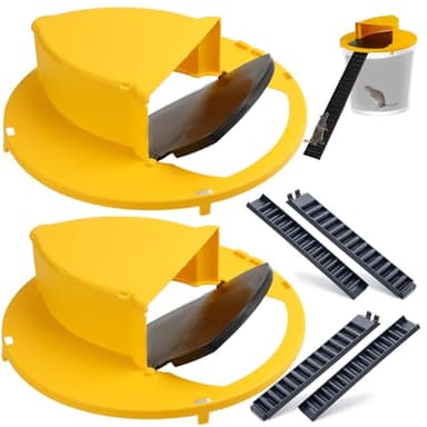 Mouse Trap Bucket- 5 Gallon Bucket Lid Mouse Rat Trap- Automatic Reset Flip and Slide Mouse Trap - Humane Mouse Rat Traps for Indoor Outdoor Use (2PACK)