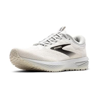 Brooks Men’s Revel 7 Neutral Running Shoe - White/Pelican/Black - 8 Medium