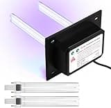 Tesiplz HVAC UV Light Air Purifier - 26W Dual UVC Bulbs Lamp for Duct Systems, Compatible with D200 UV/R18/R18D/R2000, 110V Whole House AC Odor Eliminator, Easy Install (HVAC-26WUV)