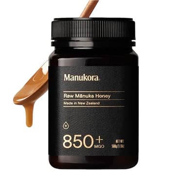 Manukora Raw Manuka New Zealand Honey MGO 850+, Non-GMO, Monofloral, 3rd-Party Tested, Glyphosate Residue Free Certified, 2000+ Natural Compounds, Traceable Hive-to-Hand, Digestive & Immune Support – 500g