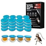 32 Pack Cockroach Gel Bait, Highly Effective Roach Killer Indoor Infestation Solution, Fast Acting Cockroach Killer Indoor Home Kitchen Use, Easy to Apply & No Mess Roach Bait, Long-Lasting Roach Gel