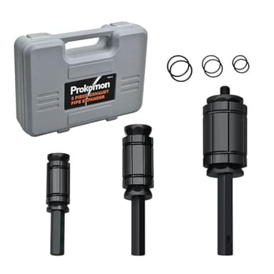 Prokomon 3 Pieces Exhaust Pipe Expander Tool Set； repair deformed exhaust pipes ;Tail Pipe Expander 1-1/8" to 3-1/2"