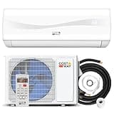 COSTWAY 12000BTU Mini Split Air Conditioner& Heater, 17 SEER2 208-230V Wall-Mounted Ductless AC Unit Cools Rooms up to 750 Sq. Ft, Energy Efficient Inverter AC w/Heat Pump (Blast Series)