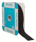 VELCRO Brand ONE-WRAP Double Sided Roll | 45 Ft x 1-1/2 In | Cut to Length Straps Heavy Duty | Bundling Ties Fasten to Themselves for Secure Hold, Black (91881)