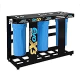Camco Evo X3 Triple Stage Premium Camper/RV Water Filter Kit | Features 3 Replaceable Cartridges to Remove Sediments, Chlorine, Bad Tastes, Odors, Viruses, Bacteria, Contaminates, and More (40649)
