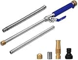 High Pressure Power Washer Wand, Watering Sprayer Cleaning Tool, Hydro Jet Water Hose Nozzle, Wand Lance for Gutter Patio Car Pet Window blue