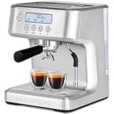 CASABREWS the Ultra Espresso Machine with LCD Display, Powerful Milk Frother and Customizable Brewing Temperature, Provides Barista-Level Lattes and Cappuccinos