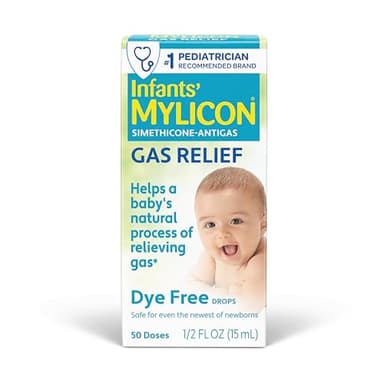 Mylicon Gas Relief Drops for Infants and Babies, Dye Free Formula, 0.5 Fluid Ounce