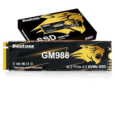 M.2 2280 NVMe SSD 1TB PCIe Gen 4, Up to 7300MB/s, SLC Cache & HMB, PS5/PC/Laptop Upgrade, Tailored for Gamers, Video Editors, High-End Creators, and AI Developers Demanding Blazing-Fast Speed GM988