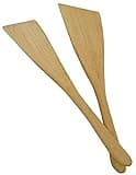 American Made Natural Hard Maple Wood Angled Spatulas, Set of 2