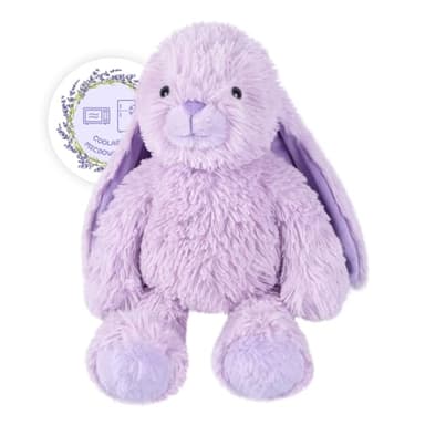 SuzziPals Heatable & Coolable Purple Bunny Stuffed Animal Heating Pad for Soothing & Relaxation, Lavender Purple Bunny Plush for Discomfort, Rabbit Stuffed Animals for Kids, Bunny Plushies Gifts