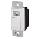 Intermatic ST01 7 Day Programmable In Wall Digital Timer Switch for Lights and Appliances, Astronomic, Self Adjusting, Heavy Duty,White