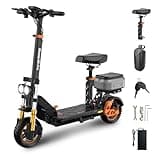 Electric Scooter Adults, 50 Miles Long Range, 35 MPH Top Speed, 1600W Motor, 48V 20.8AH Battery, 11" Off-Road Tires Folding E Scooter for Adults and Teens, Fast Kick Scooter with Seat for Commuting