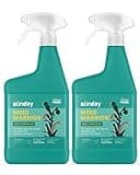 Sunday Weed Warrior, 32oz, 2 Pack - Grass & Weed Killer - Organic, Ready-to-Use Weed Killer Spray - Herbicide Spot Treatment - Kills Weeds, Grass, Algae and Moss