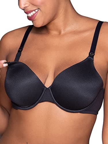 Vanity Fair Womens Maternity Nursing for Breastfeeding Wireless Or Underwire Bra, Underwire - Black, 36C US