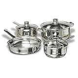 Concord Cookware 7-Piece Stainless Steel Cookware Set, includes Pots and Pans