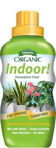 Espoma Organic 8 Ounce Concentrated Indoor! Plant Food - Indoor Plant Fertilizer for Large & Small Plants Like Pothos, Fiddle Leaf Fig, Monstera, Snake & Palms