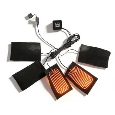 Portable Cloth Heaters, Clothes Heating Pad with 5pcs Heating, USB Electric Heated Pad Adjustable Temperature Warmer for Outdoor Winter Clothes Seat Pet Dogs and Cats Warmer