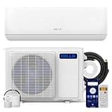 DELLA Motto Series 9000 BTU Wifi Enabled Mini Split 19 SEER2 Cools Up to 450 Sq.Ft, 115V, Works with Alexa, Air Conditioner & Heater with Pre-Charged 3/4 Ton Heat Pump