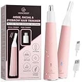 VG VOGCREST Nose Hair Trimmer for Women, Portable, Waterproof, Rechargeable, 2-in-1 Trimmer, Easy to Clean, Suitable for Sensitive Skin