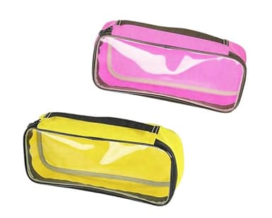 Travel Bag for Lifevac Home Kit Travel Kit First Aid Kit Accessory Pouches - Zippered Bag/Transparent Window - Set of 2 (Yellow, Pink)