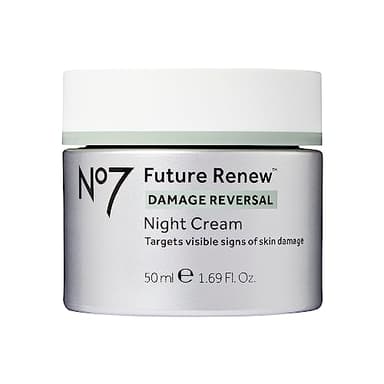 No7 Future Renew Damage Reversal Night Cream - Anti Aging Face Moisturizer - Infused with Peptide Technology to Reverse Visible Signs of Damage - Skin Barrier Repair for Dry Skin (1.69 Oz)
