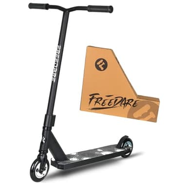 FREEDARE Pro Stunt Scooter Complete Trick Scooter for Kids 8 Years and Up, Teens, Adults, Boys and Girls Freestyle Street Scooter for Intermediate and Beginner Skate Park - Black/JB-3