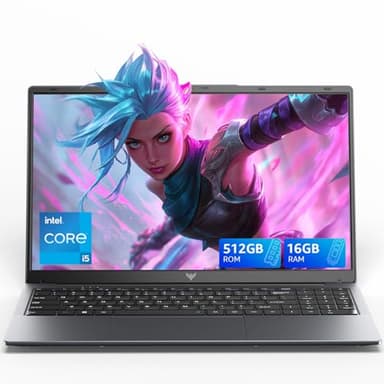 MALLRACE Laptop with Intel Core i5 Processor (Up to 4.5GHZ,12C/16T,Equivalent to i7-13620H),16GB DDR4 RAM 512GB SSD,WiFi 6,15.6 inch IPS Display,Windows 11 Laptop Computer for Editing, Presentations