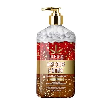 Hempz Limited Edition Apple Cider & Nutmeg Herbal Body Lotion, for men or women, vegan and gluten free, 17 oz