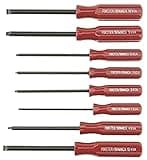 Forster Products 8-Piece Gunsmith Screwdriver Set, Hollow Ground Tips with Square Faces, Single Piece Construction, with a Durable Storage Pouch