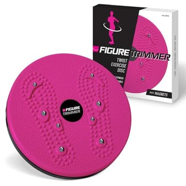 Daiwa Felicity Figure Trimmer Ab Twister Board - Waist Twister Machine for Core & Abs Exercise - Waist Twisting Fitness Tool, Dizzy Disc Twist Board for Slimming Workout with Magnets Reflexology (Pink)