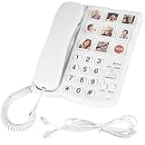 Telephones for Seniors, Dementia Phone for Seniors - 9 Picture Memory Corded Landline Telephone for Elderly - One-Touch Dial, 110dB+ Amplified Ringer -Home Phones for The Visually Impaired, Alzheimer