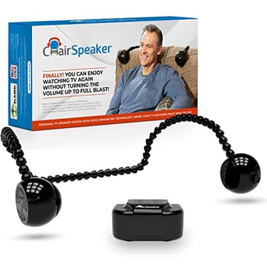 ChairSpeaker CS3 - Wireless TV Speakers for Hearing Impaired, Voice Enhancing, Near-Ear Clarity, Compatible with Most TVs & Streaming Apps