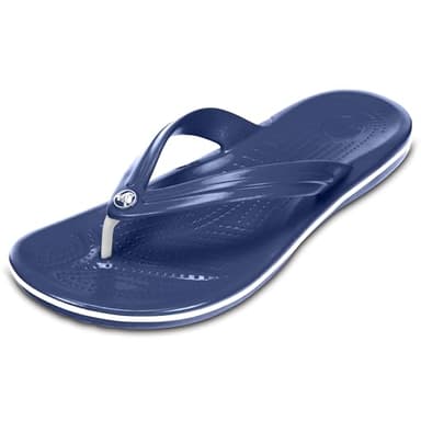 Crocs Unisex Adult Crocband Flip Flop Sandals, Navy, 6 Men/8 Women M US