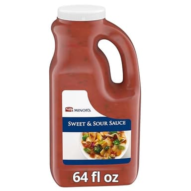 Minor's Vegan Golden Sweet and Sour Cooking Sauce and Marinade, Authentic Asian Flavor with Tangy Pineapple, 4.5 lb Jug